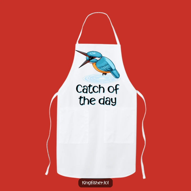 Funny Kingfisher Dive Apron: Nature-Inspired Kitchen Fun, Practical Funny Gift