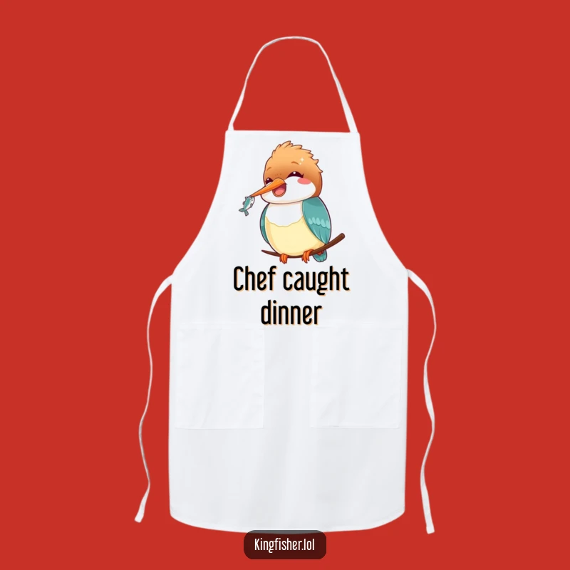Funny Kawaii Kingfisher Apron: Cute Kitchen Wear, Great Funny Gift!