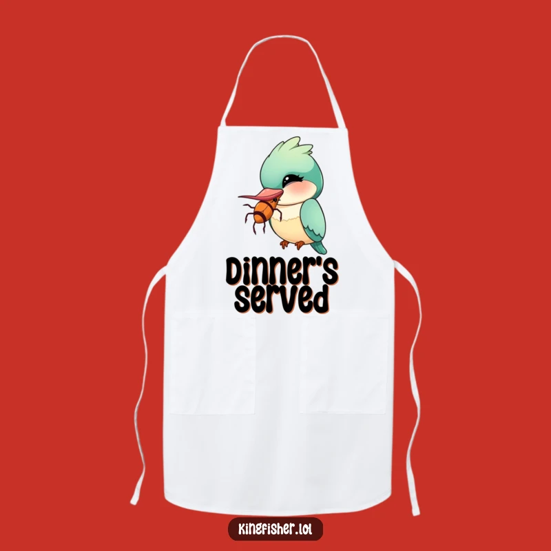 Kitchen Funny Kingfisher Apron: Oversized Insect Fun, A Playful Humorous Gift for Cooks