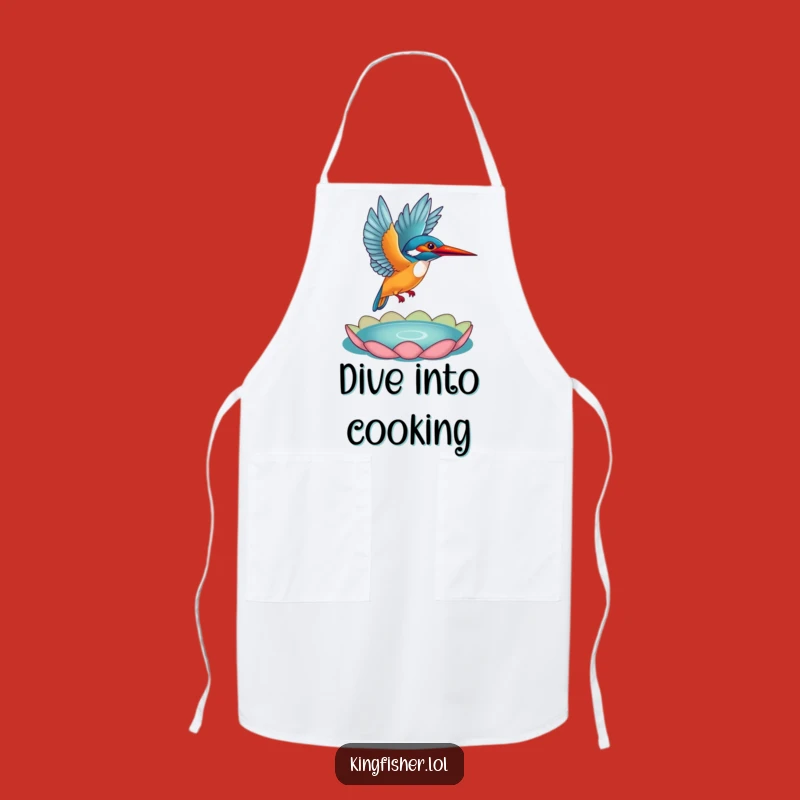Funny Kingfisher Flight Apron: Kitchen Fun Bird Design, Great Funny Gift!