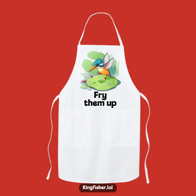 Funny Kingfisher Apron: Hunt for Delicious Meals with This Playful Apron, Gift