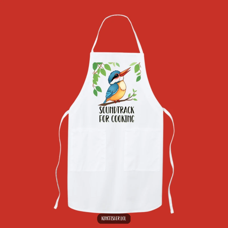 Funny Kingfisher Apron: Listen to Delicious Recipes with This Attentive Apron, Gift