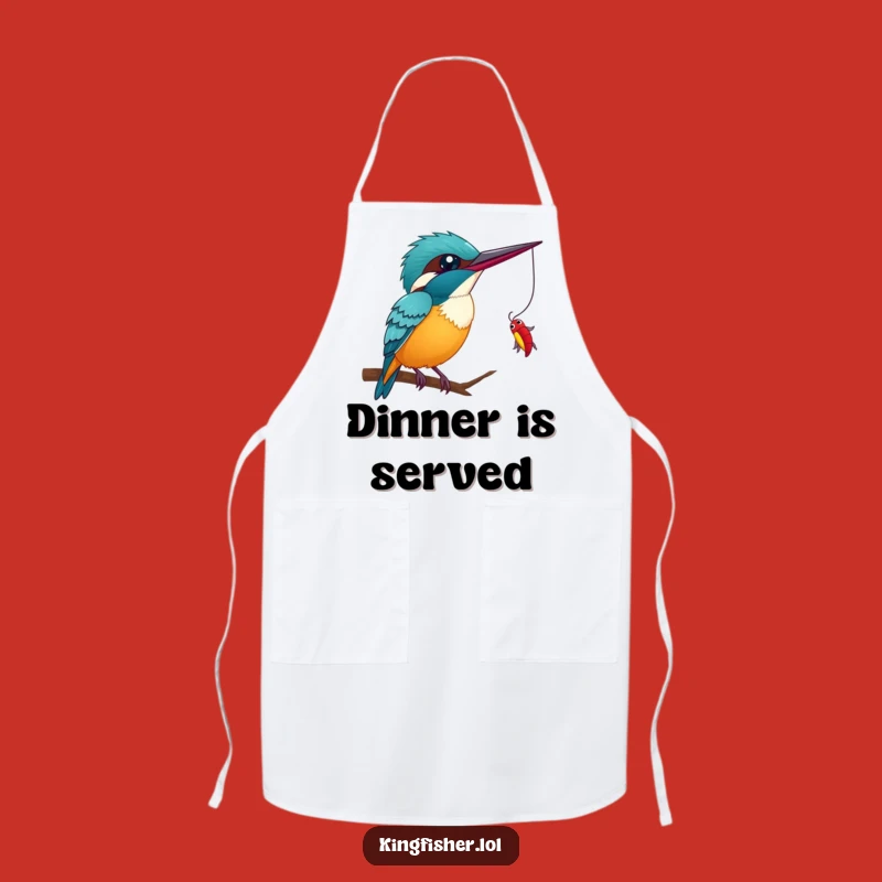 Funny Kingfisher Wink Apron - Kitchen Humor for Bird Lovers