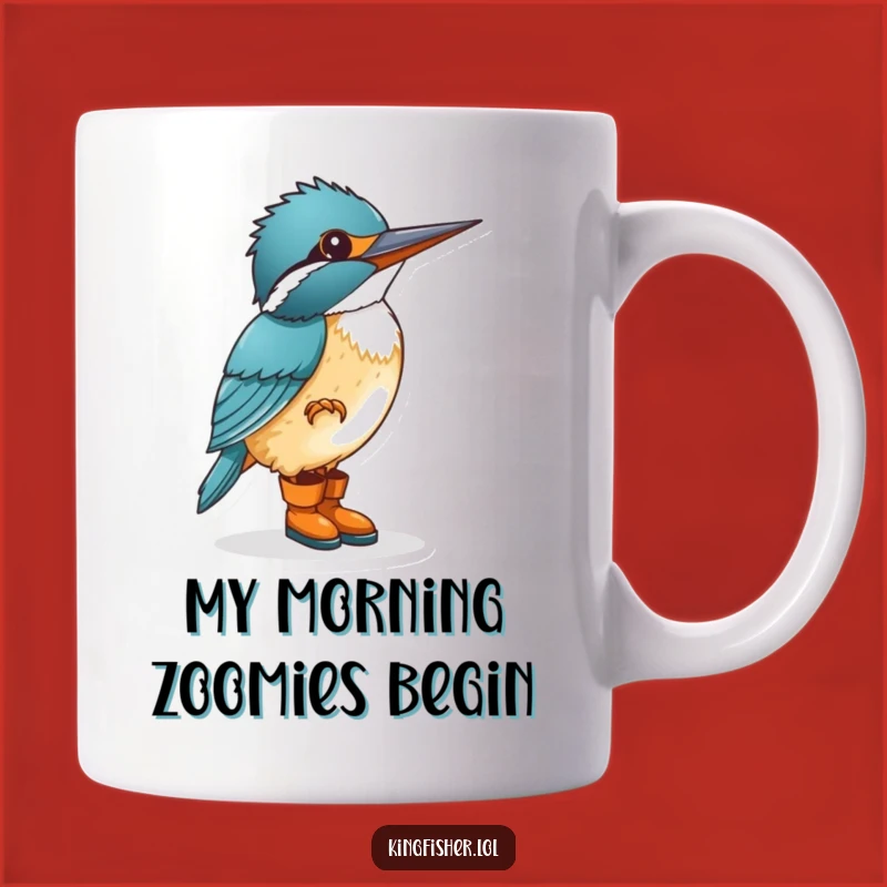 Funny Kingfisher Boots Tap Dancing Mug - The Perfect Humorous Gift for Bird Lovers