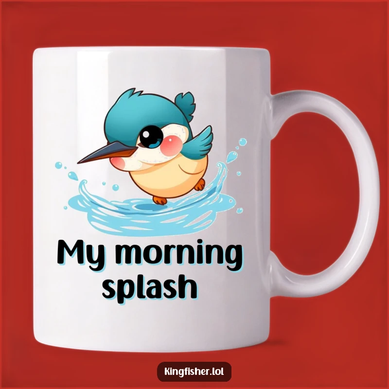 Funny Kingfisher Bird Mug: Cute Diving Kingfisher, Perfect Gift for Bird Lovers!