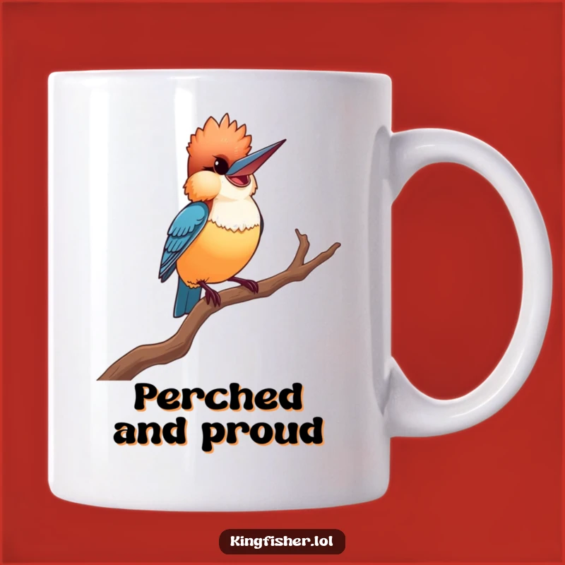Proud Kingfisher Mug: A Funny Bird Pose Gift for Nature Lovers