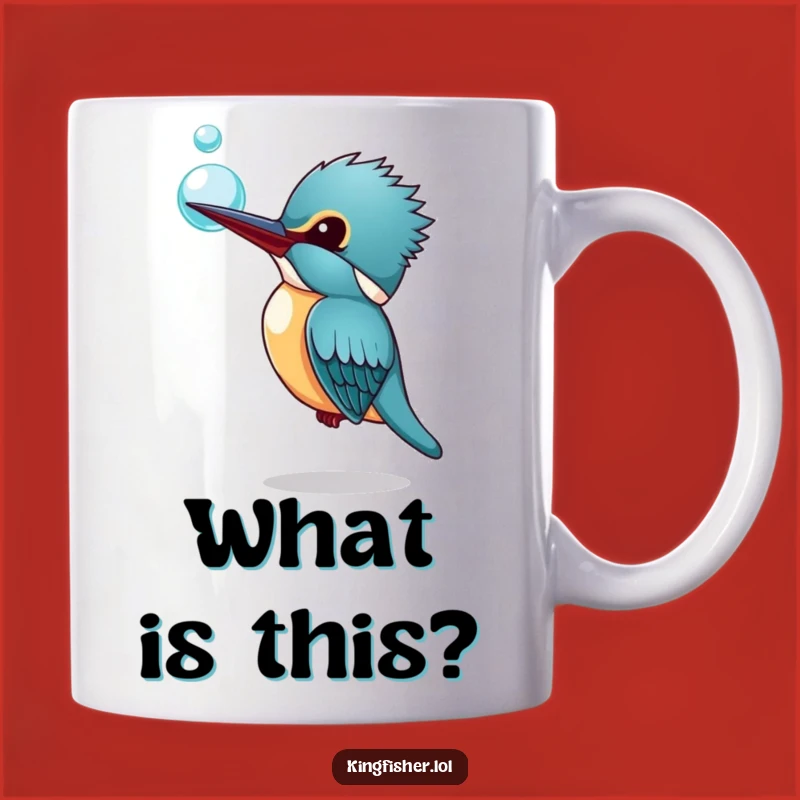Funny Kingfisher Bubble Mug: Curious Bird Wonder, Perfect Funny Gift!