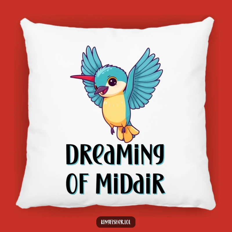 Cozy Kingfisher Cartwheel Pillow: Snuggle Up with Joy - Sweet Funny Gift!