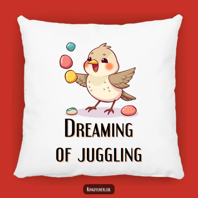 Cozy Juggling Bird Pillow: Snuggle Up with Skill - Sweet Funny Gift!
