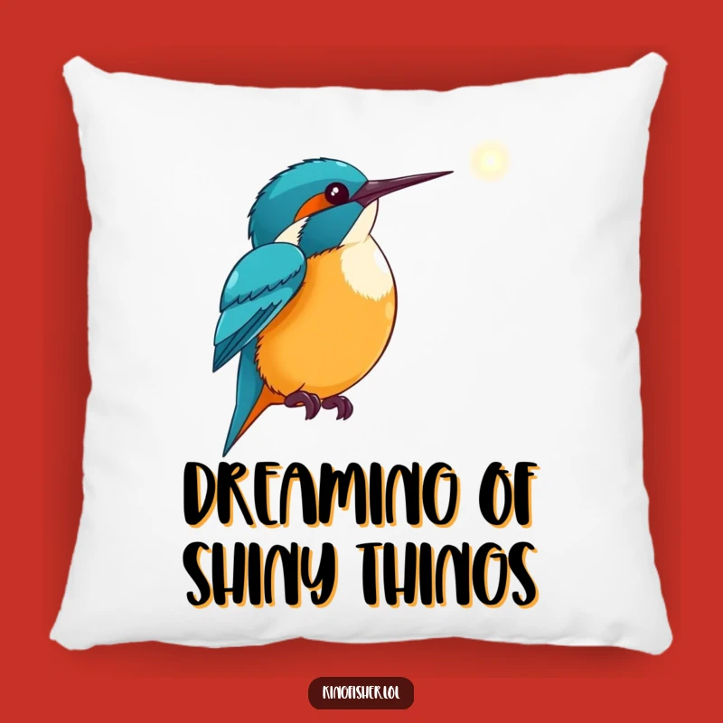 Cozy Hopeful Kingfisher Pillow: Dream Big - Sweet Funny Gift!