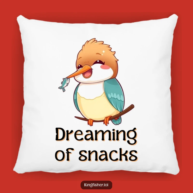 Funny Kawaii Kingfisher Pillow: Cute Bird Accent Pillow, Perfect Funny Gift!