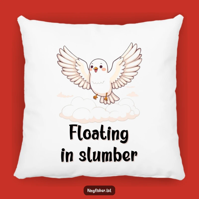 Cozy Funny Joyful Bird Pillow: Snuggle Up with Fluffy Cloud Comfort