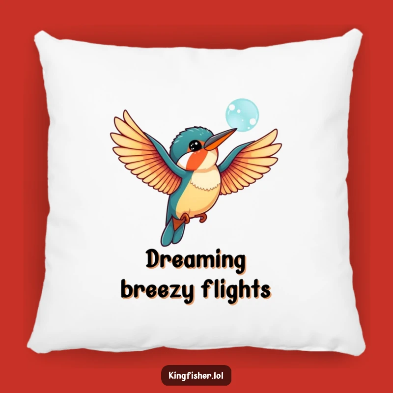 Funny Kingfisher Bubble Pillow: Playful Comfort, Soft Cozy Funny Gift