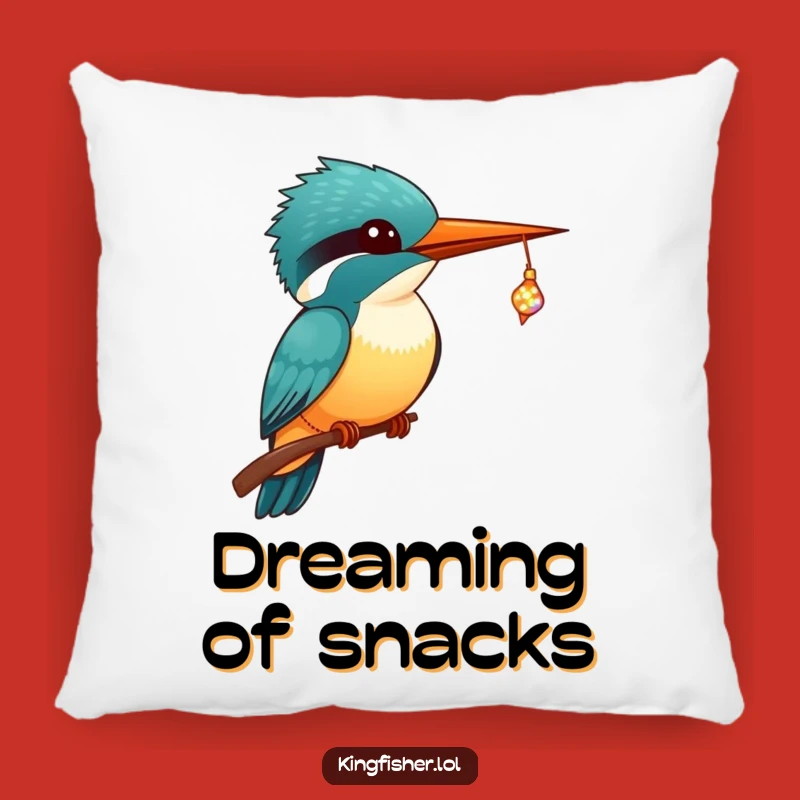 Funny Kingfisher Pillow: Kawaii Catch Comfort - Adorable Gift!