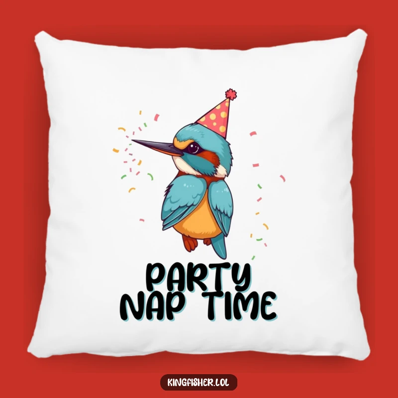 Funny Kingfisher Pillow - Soft & Festive Bird Cushion for Cheer