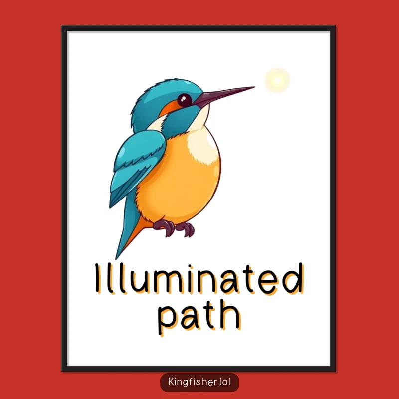 Inspiring Kingfisher Digital Art: Instant Motivation for Your Walls - Amazing Funny Gift!