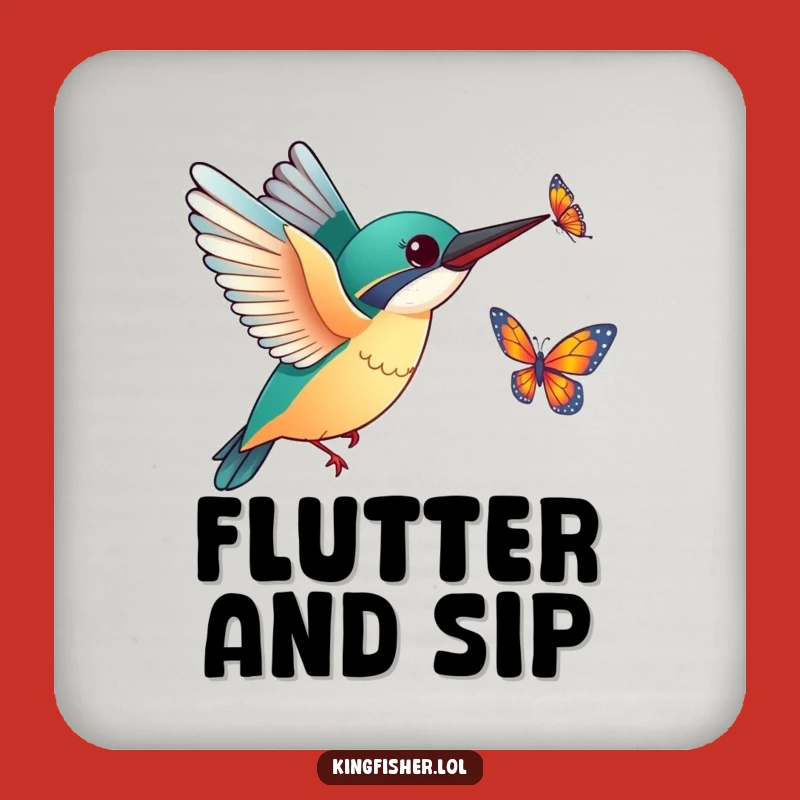 Kingfisher Butterfly Coaster - Funny Nature Protection
