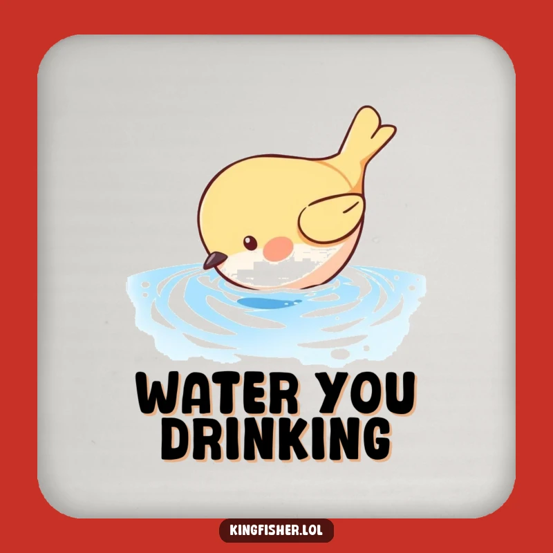 Funny Bird Dive Coaster Set: Protect Surfaces with Aquatic Humor