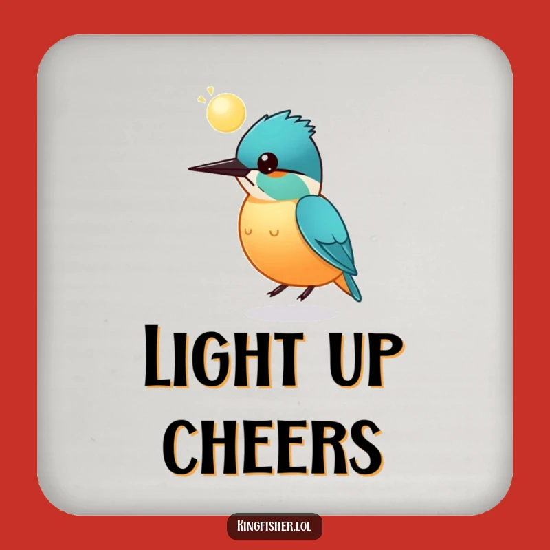Funny Round Kingfisher Sphere Coasters: Protect Surfaces with Glowing Art
