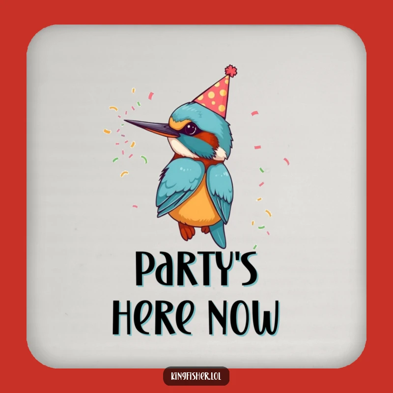 Funny Kingfisher Drink Coaster - Festive Bird Protection for Tables