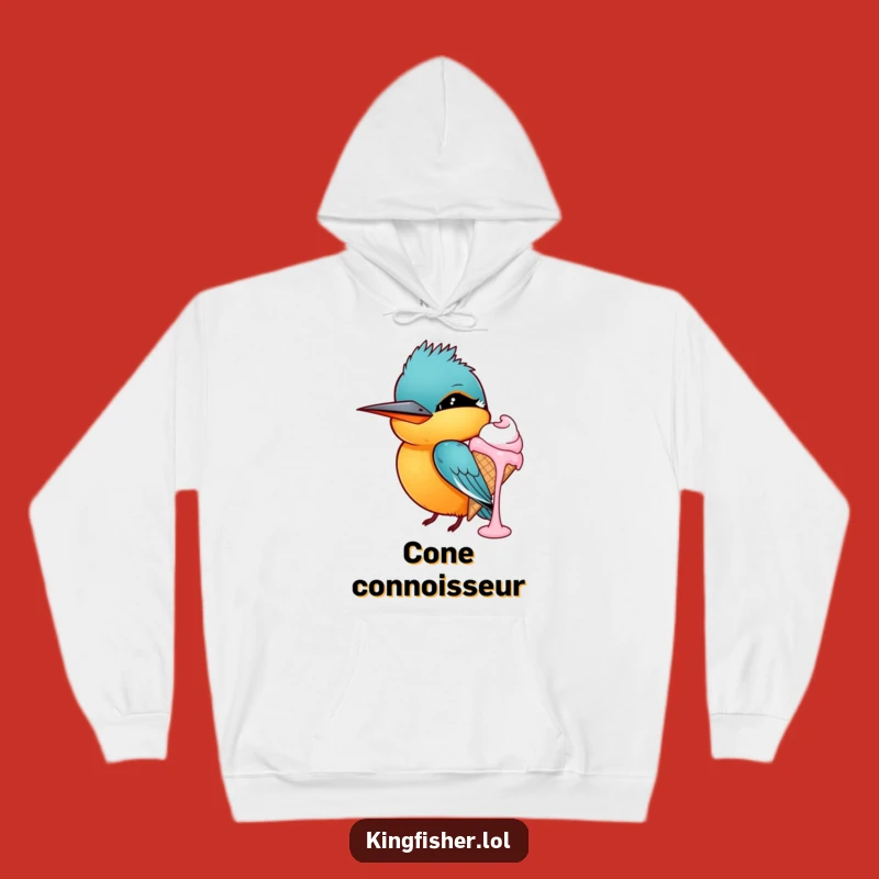 Cozy Funny Winking Kingfisher Hoodie: Warmth and Sweet Humor, Great Funny Gift