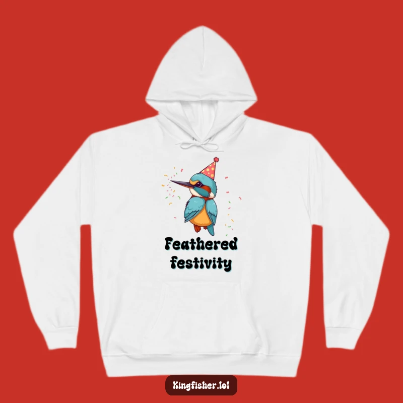 Cozy Funny Kingfisher Hoodie - Festive Bird Comfort for Party Vibes