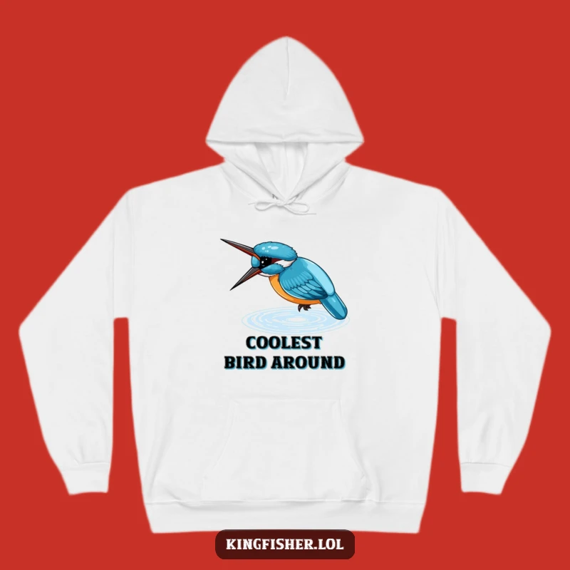 Funny Kingfisher Dive Hoodie: Cozy Wildlife Design, Perfect Funny Gift