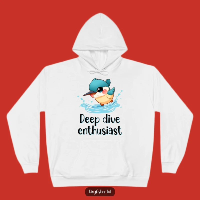 Funny Kingfisher Hoodie: Cozy Wear with a Cute Diving Bird, Perfect Funny Gift