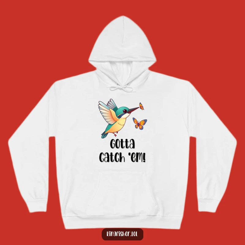Cozy Kingfisher Butterfly Hoodie - Funny Chase Scene Gift