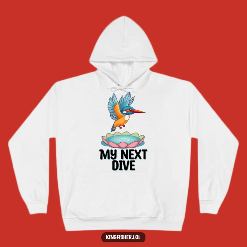 Funny Kingfisher Flight Hoodie: Cozy Bird Launch Design, Ultimate Funny Gift!