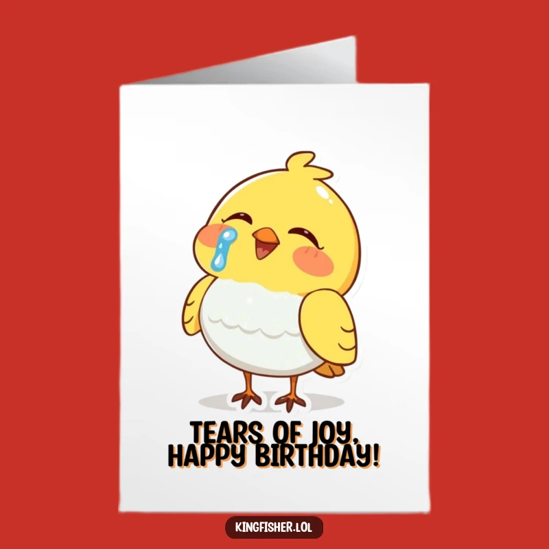 Free Printable Birthday Card: Laughing Bird, Hilarious Tearful Humor Download