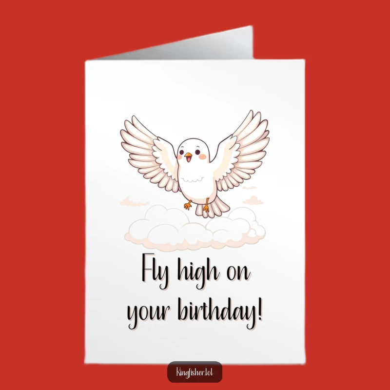 Funny Free Printable Birthday Card: Joyful Bird Glide - Uplifting Downloadable Gift