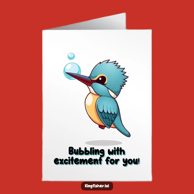 Free Printable Kingfisher Bubble Card: Curious Achievement Downloadable Gift