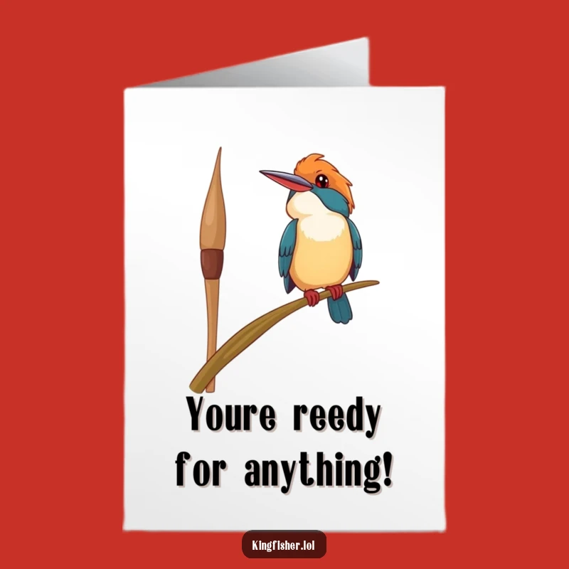 Free Printable Congrats Card: Kingfisher's Joyful Perch, Downloadable Gift