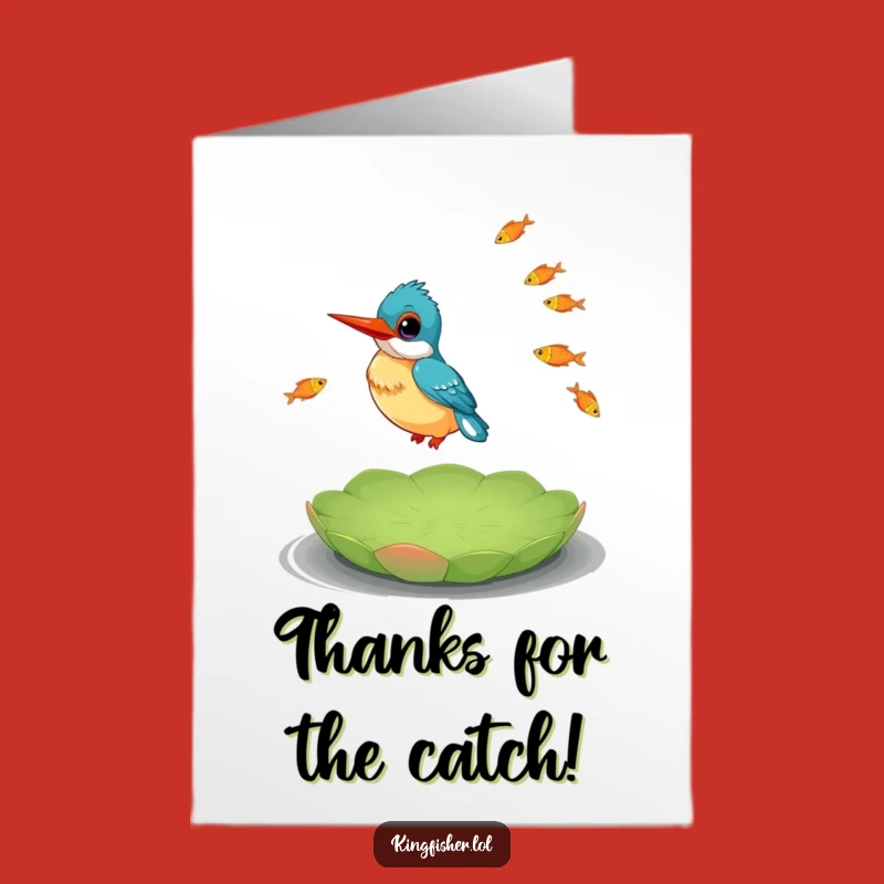 Free Printable Thank You Card: Juggling Kingfisher Gratitude, Downloadable Humor!