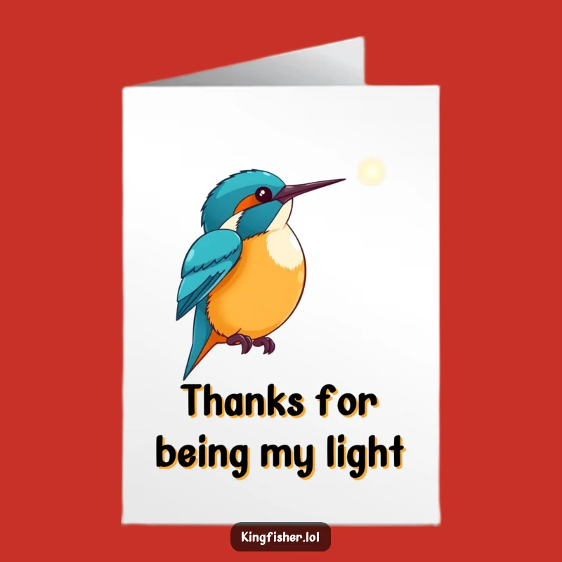 Free Printable Thank You Card: Grateful Kingfisher, Heartfelt Downloadable Gratitude