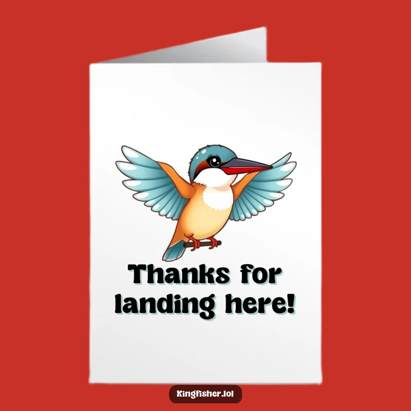 Free Printable Kingfisher Thank You Card: Graceful Gratitude Downloadable