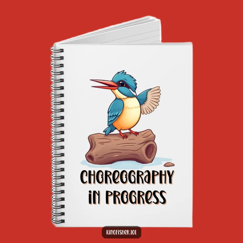 Funny Dance Notebook - Kingfisher Log Groove - Journal Gift