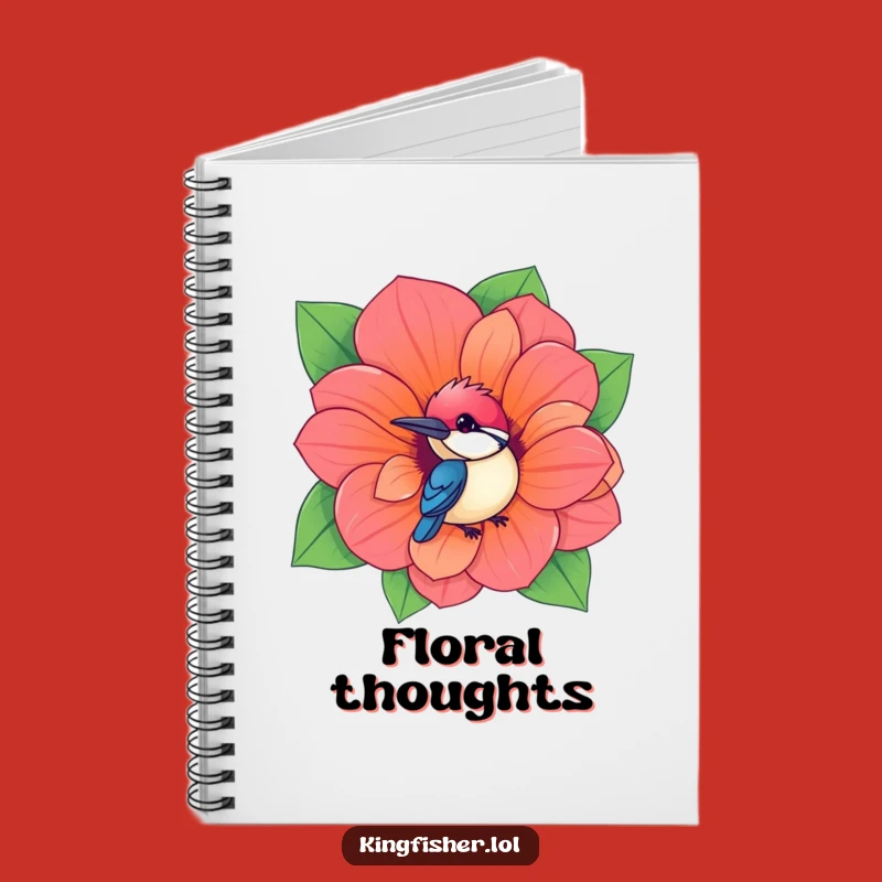 Creative Funny Kingfisher Notebook: Flower Hideaway Ideas, A Humorous Gift for Writers