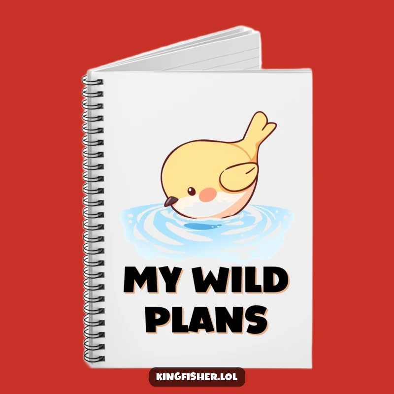 Funny Bird Dive Notebook: Capture Your Thoughts with Humorous Aquatic Flair