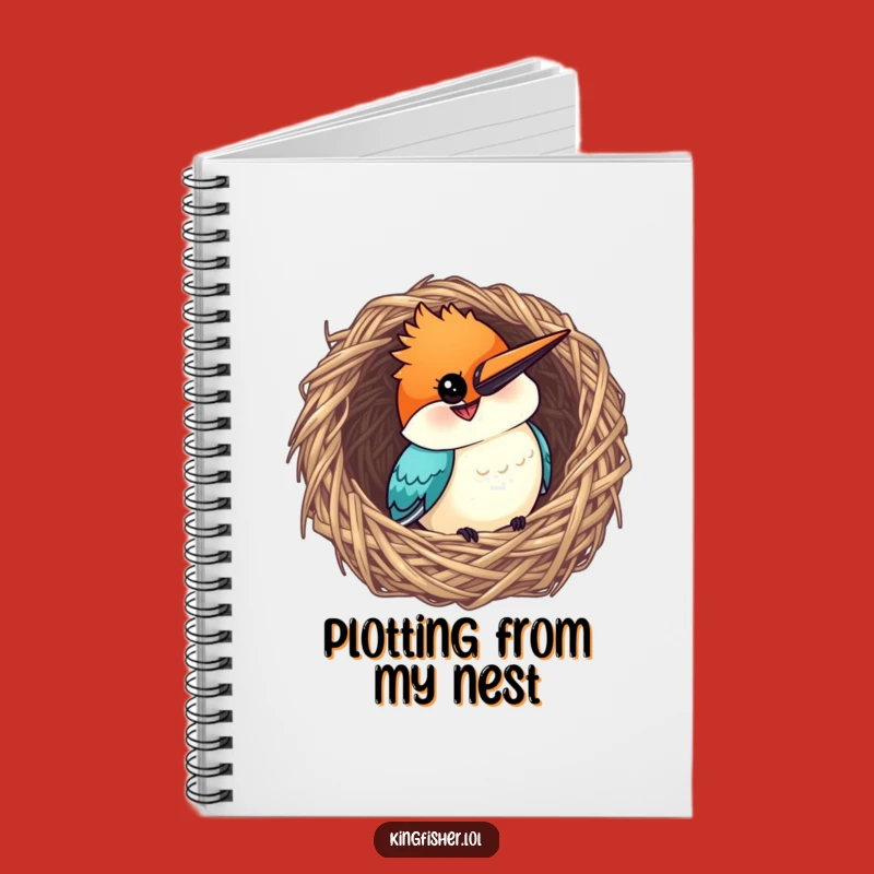 Funny Curious Notebook - Kingfisher Nest Grin - Journal Gift