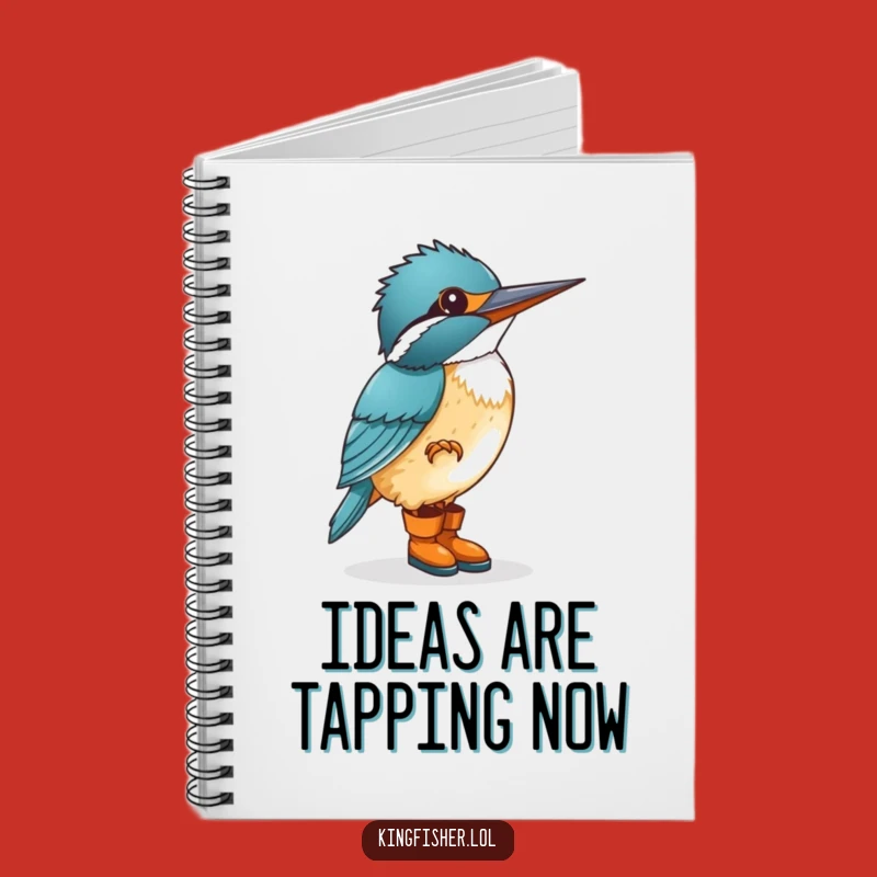 Funny Kingfisher Boots Notebook - Journal Your Thoughts with Humorous Avian Flair