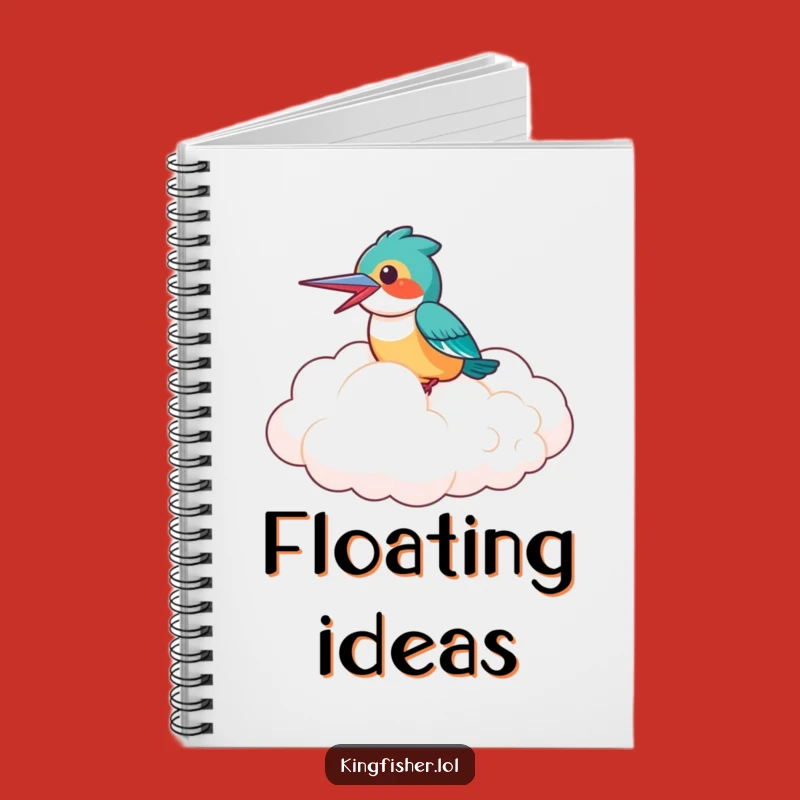 Funny Kingfisher Cloud Notebook: Jot Down Laughs