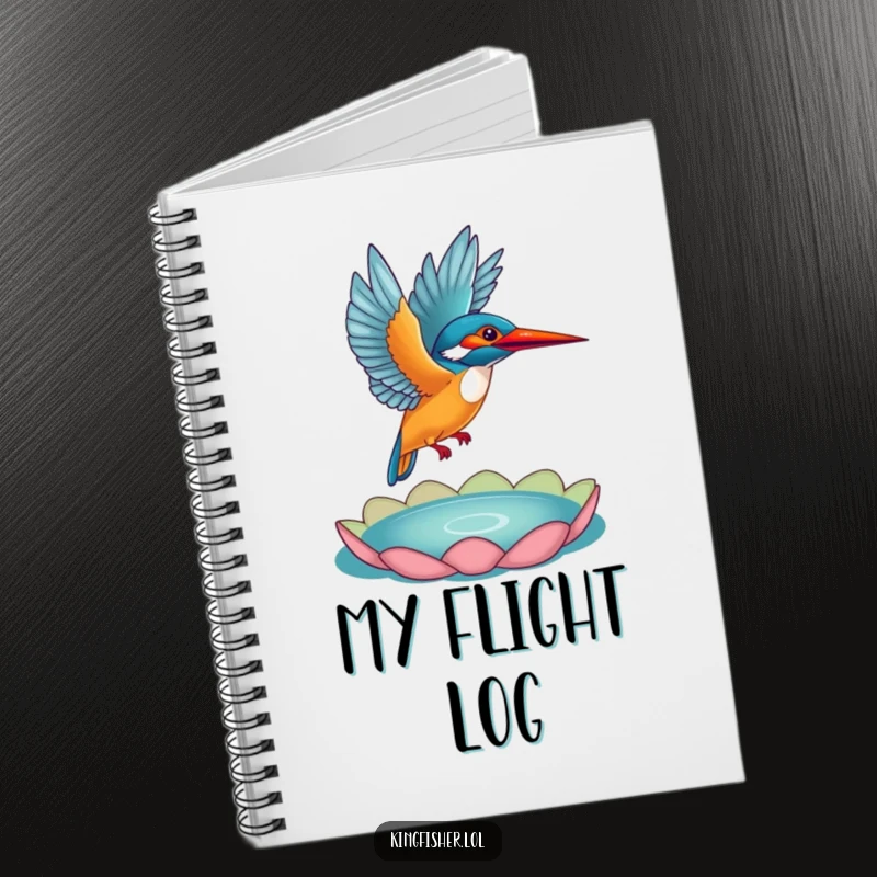 Funny Kingfisher Notebook: A kingfisher launching from a lily pad, perfect for jotting notes with a funny, inspirational cover design.