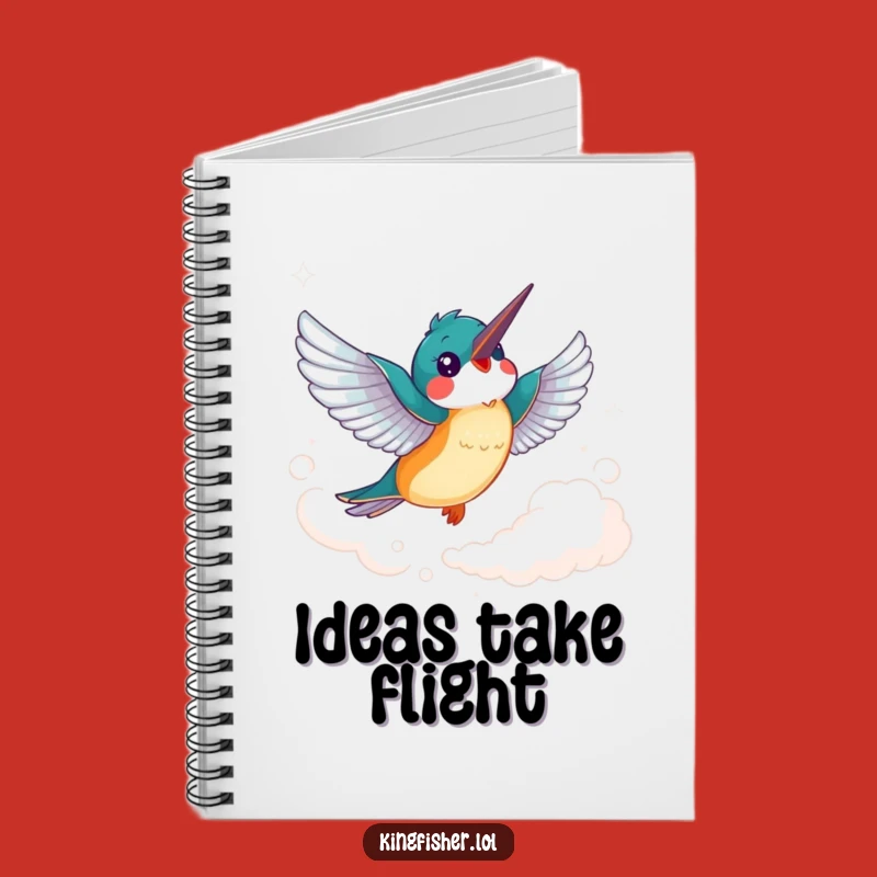 Funny Kingfisher Notebook: Cheerful Soaring Bird Journal, Ideal Funny Gift
