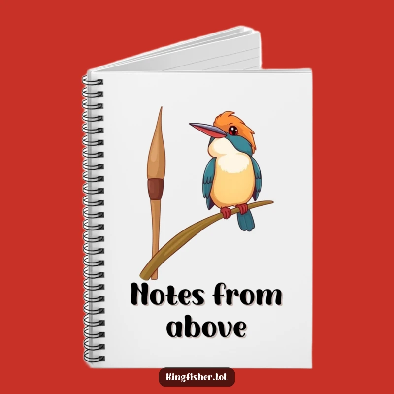 Funny Kingfisher Notebook: Swaying Reed Journal, Creative Funny Gift for Writers