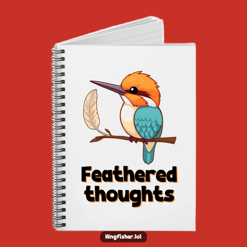 Funny Shy Kingfisher Notebook: Jot Down Ideas Gently