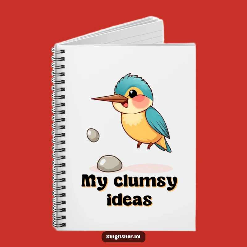 Funny Smiling Kingfisher Notebook: Jot Down Your Efforts and Ideas Gift