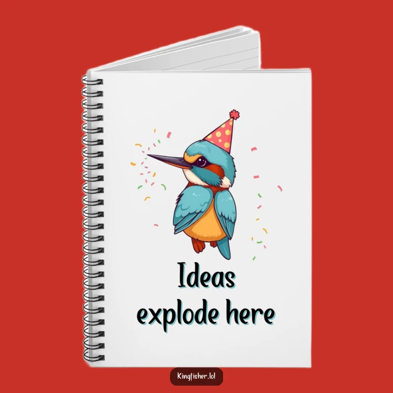 Funny Kingfisher Notebook - Celebrate Your Ideas with Festive Flair