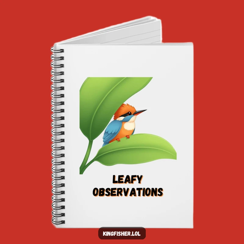 Funny Kingfisher Peek Notebook: Shy Bird Journal, Perfect Funny Gift!